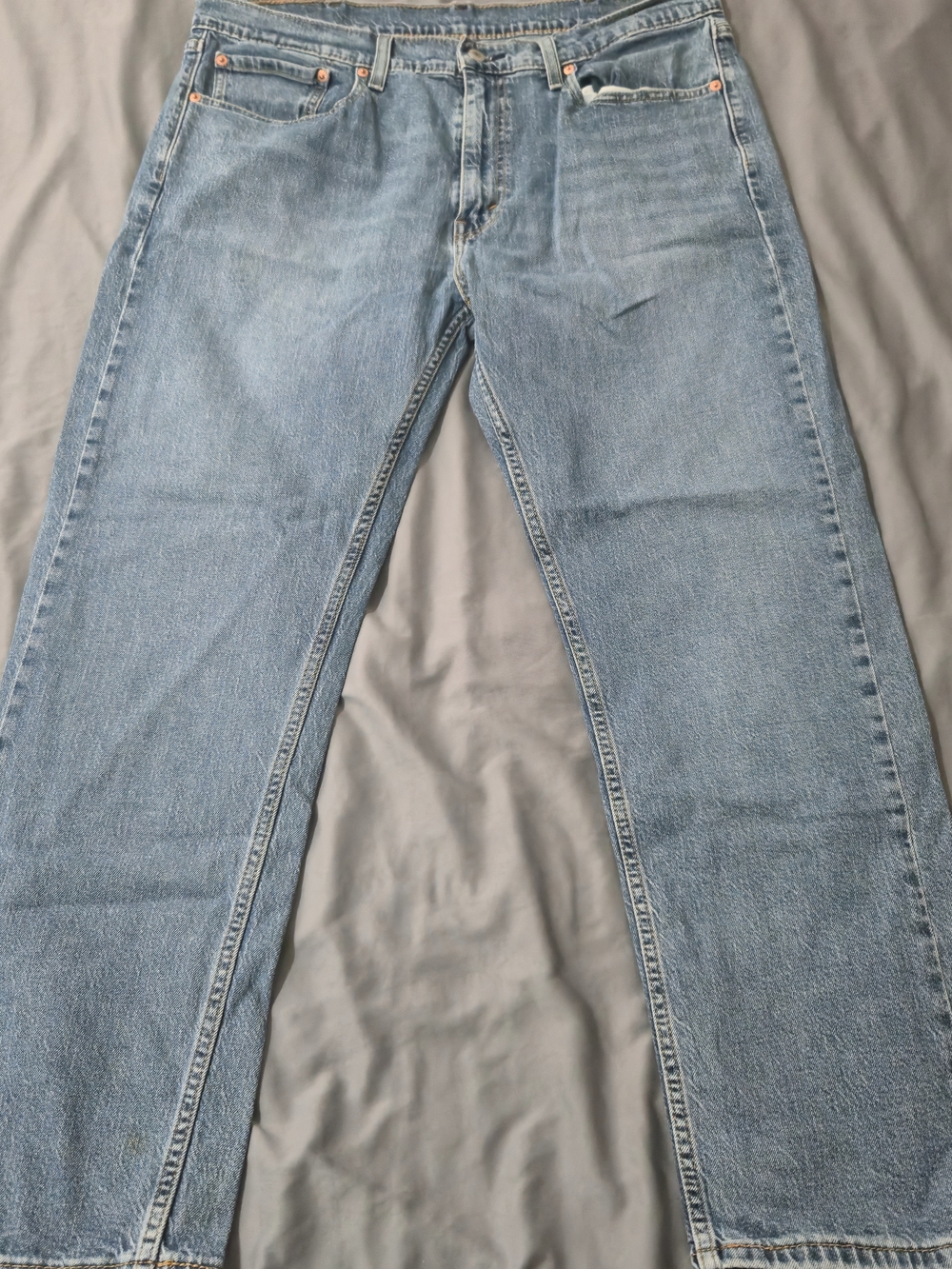 Levi’s 505 Jeans Mens 38x30 Blue Casual Straight Leg Denim Pants American Cotton